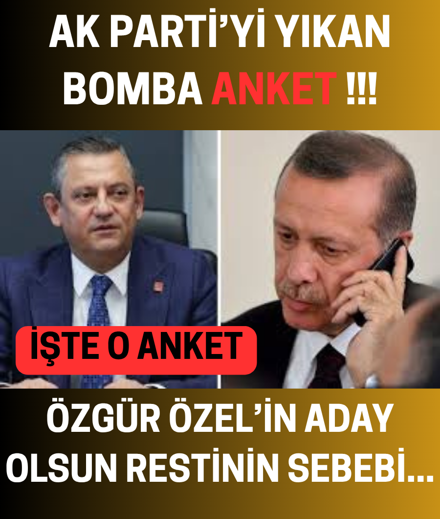 AK PARTİYİ YIKAN BOMBA ANKET...
