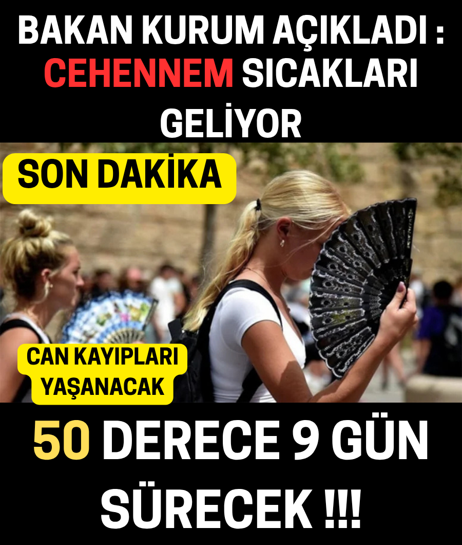 BAKAN KURUM AÇIKLADI...