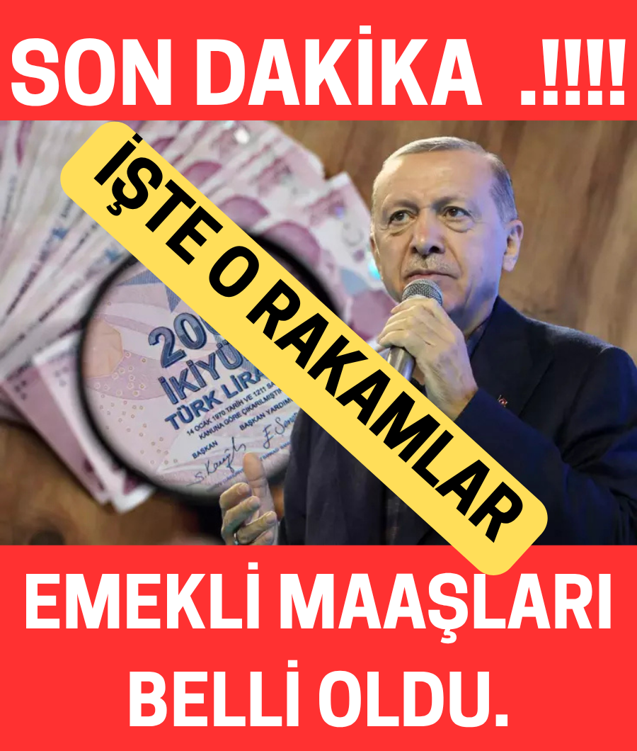 EMEKLİ MAAŞLARI BELLİ OLDU...